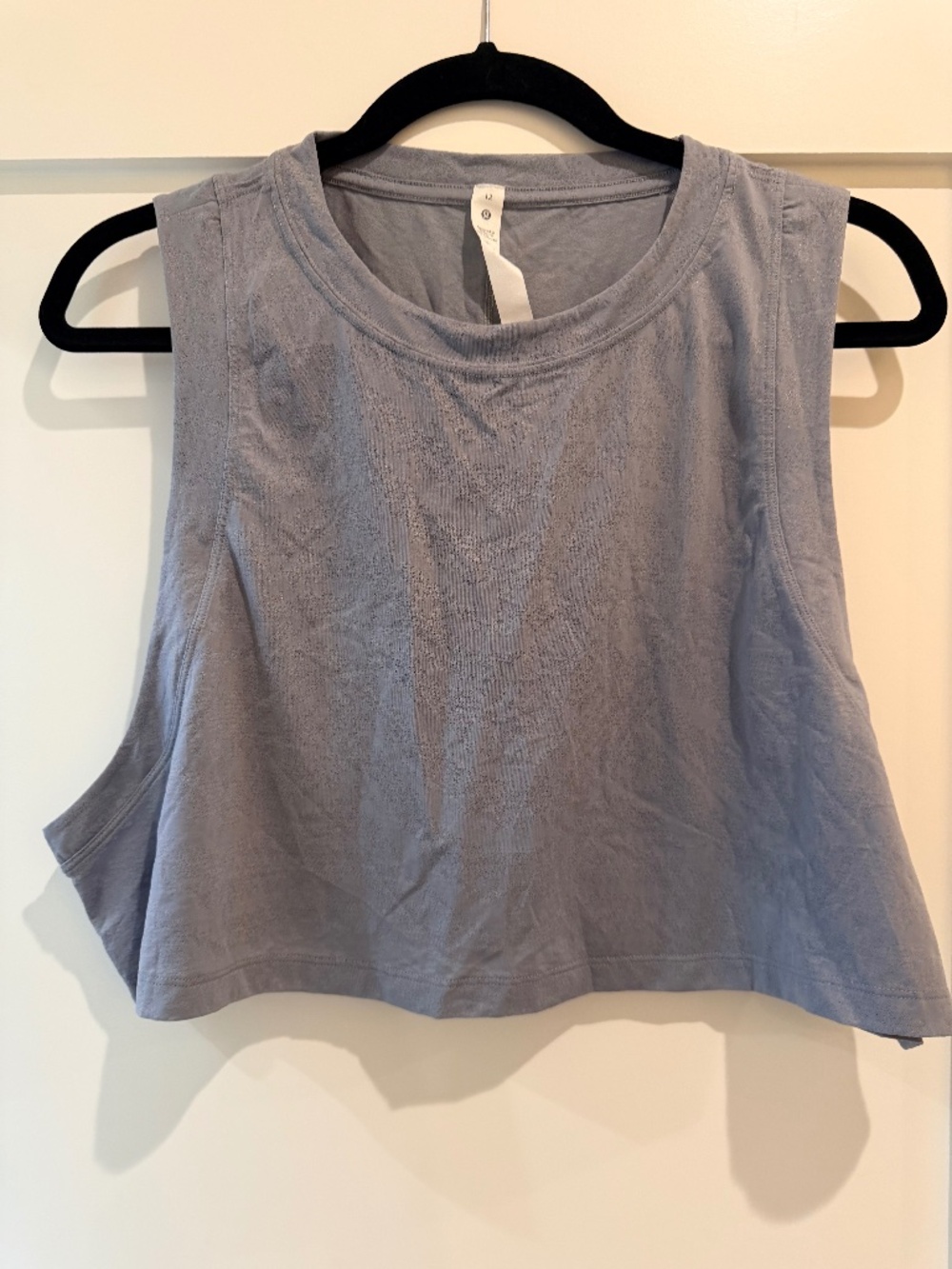 Lululemon Cropped Muscle Love Gray Tank - Size US 12